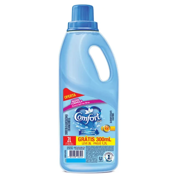 Amaciante Classic Azul Confort Leve 2L e Pague 1,7L