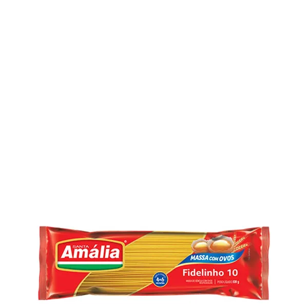 Macarrão Santa Amalia Com Ovos Fidelinho 500g Nº 10
