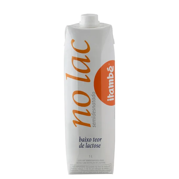Leite Longa Vida Nolac Semi Desnatado Tetra Park Itambé 1L