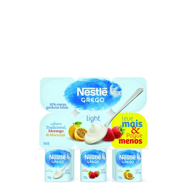 Iogurte Grego Tri Sabor Light Nestlê 540g