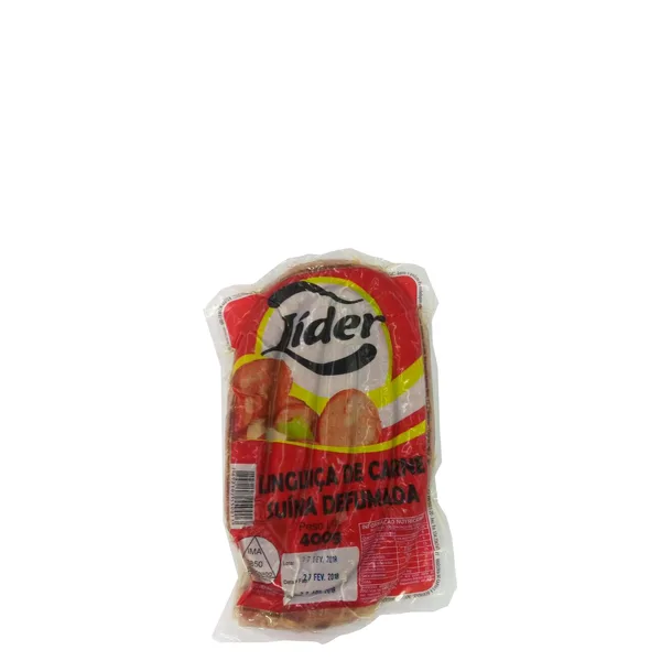 Linguiça Suina Defumada Lider 400g
