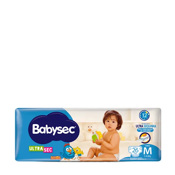 Fralda Babysec Ultrasec Jumbo M 28un