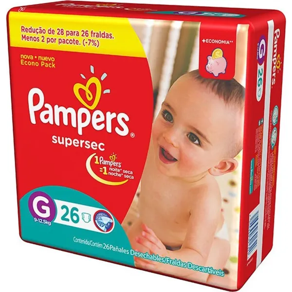 Fralda Descartavel Pacotão Tamanho G Pampers 20 Unidades