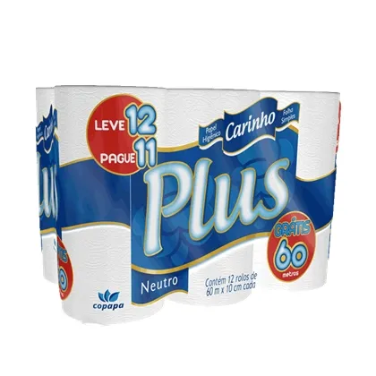 Papel Higiênico Carinho Plus 30 Metros Leve 12 Pague 11