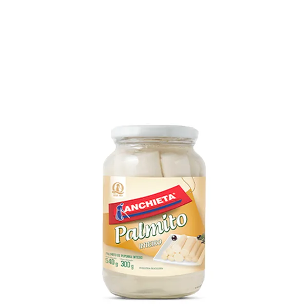 Palmito Inteiro Anchieta Vidro 300g