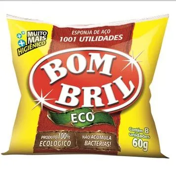 Lã de Aço Bombril com 8 Unidades