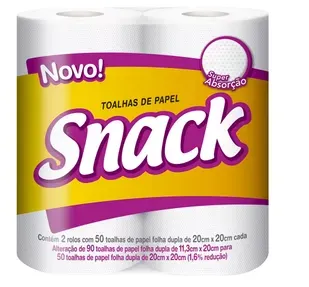 Papel Toalha Snack Com 2 Rolos
