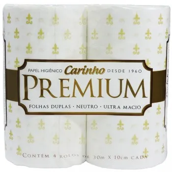 Papel Higiênico Carinho Premium FD C/4 30m Neutro