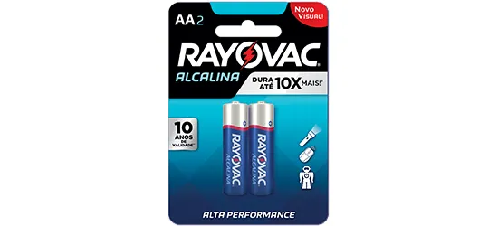 Pilha Rayovac Alc Peq AA com 2uni