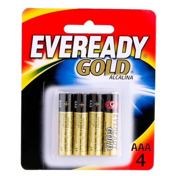 Pilha Eveready Alcalina Palito AAA Com 4 Unidades