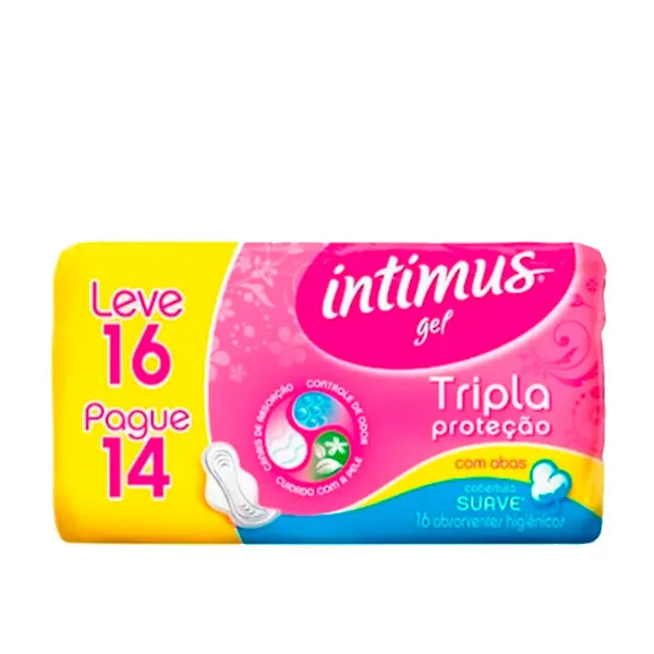 Absorvente Intimus Gel Tripla Proteção com Abas Leve 16 Pague 14