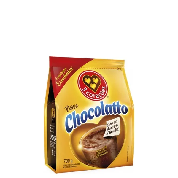 Achocolatado em Pó 3 Corações 700g