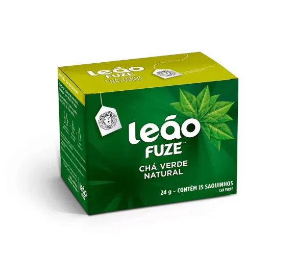 Chá Verde Natural Leão Fuze Caixa com 10 Sachê