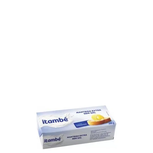 Manteiga Extra sem Sal Itambé Tablete 200gr