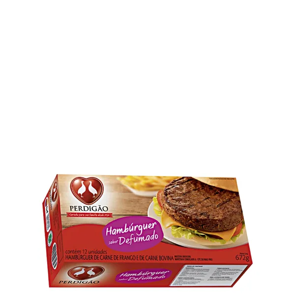 Hamburguer de Carne Bovina Defumado Perdigão 672gr
