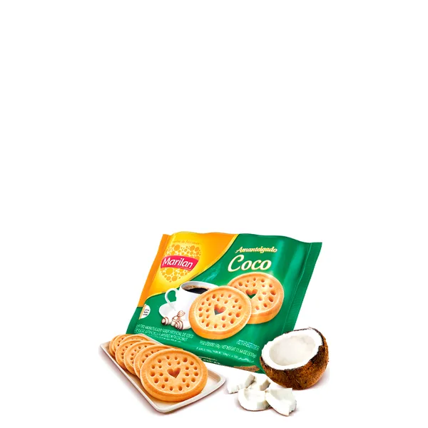 Biscoito Amanteigado Sabor Leite Marilan Pacote 330 gr
