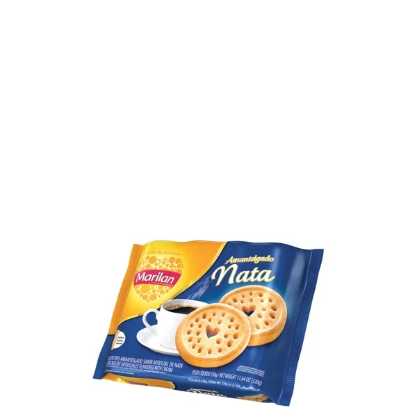 Biscoito Amanteigado Sabor Nata Marilan Pacote 330 gr