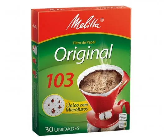 Filtro de Papel Melitta 103 com 30 unidades