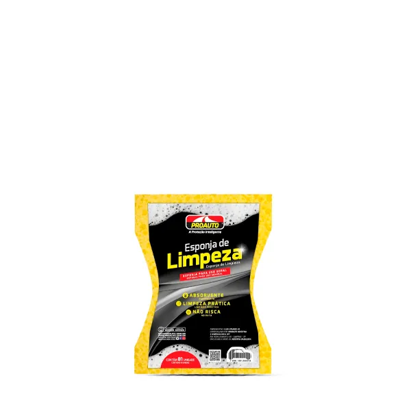 Esponja Limpeza Proauto Amarela