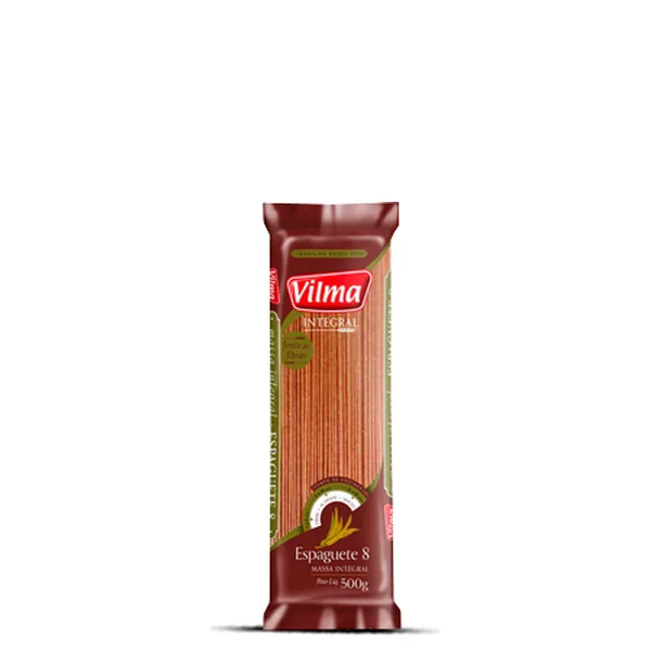 Macarrão Integral Espaguete nº8 Vilma 500g