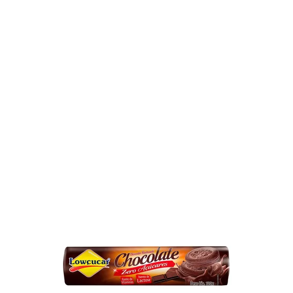 Biscoito Zero Açúcar sem Lactose sabor Chocolate Lowçúcar 120gr
