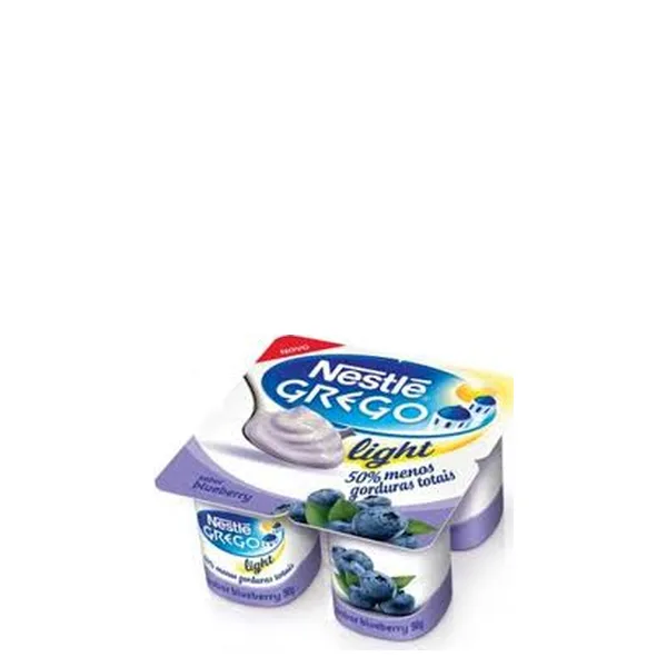 Iogurte Light Grego sabor Blueberry Nestlé Bandeja 360gr