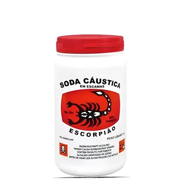 Soda Cáustica Escorpião Pote 1Kg