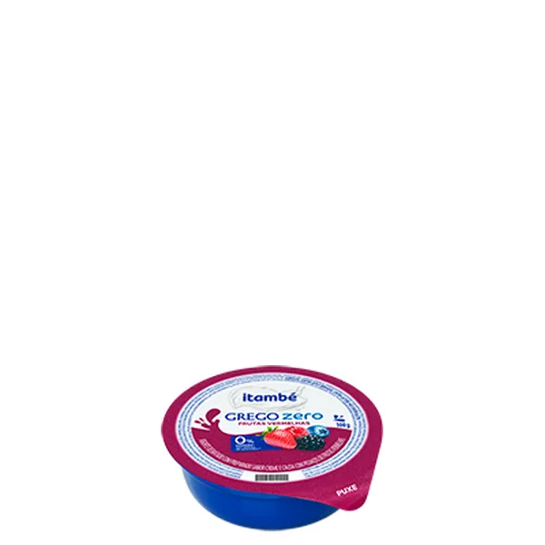 Iogurte Bi Camada Grego Zero sabor Frutas Vermelhas Itambé Pote 100gr