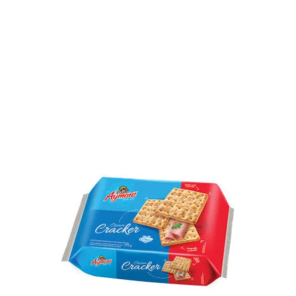 Biscoito Cream Cracker Aymoré Pacote 375gr com 3 Pacotes Individuais
