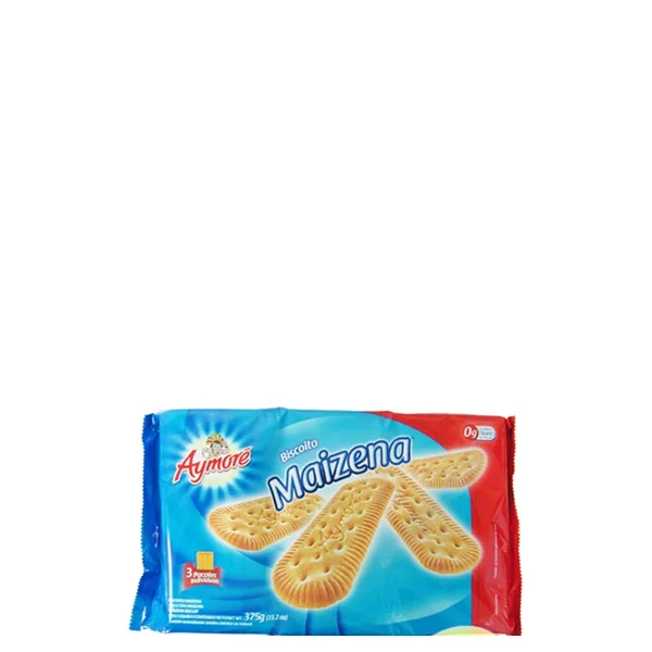 Biscoito Maizena Aymoré Pacote 375gr com 3 Pacotes Individuais