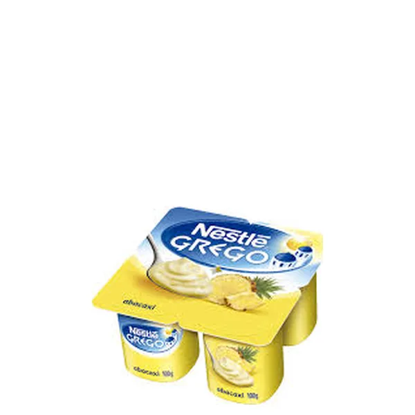 Iogurte Grego sabor Abacaxi Nestlé Bandeja 400gr