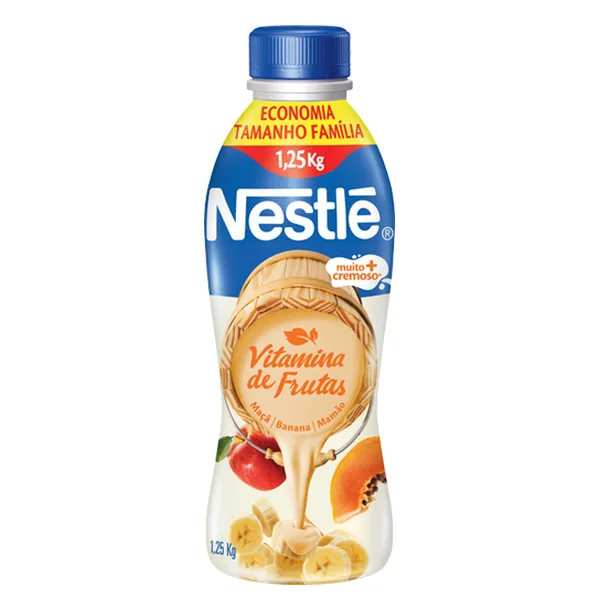 Iogurte sabor Vitamina de Frutas Nestlé Garrafa 1,250Kg