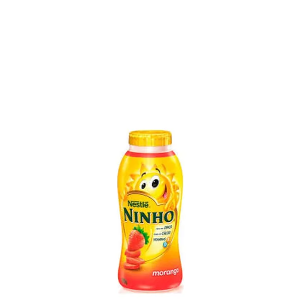 Bebida Láctea sabor Morango Ninho Nestlé Garrafa 170gr