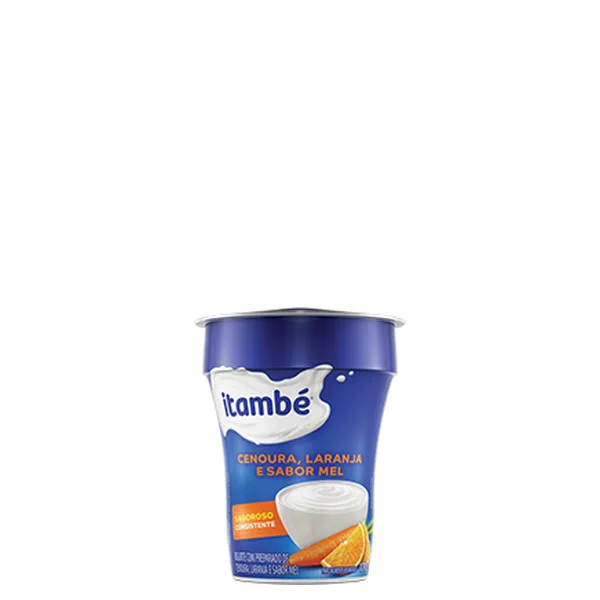 Iogurte Natural Laranja Cenoura e Mel Itambé Pote 170gr