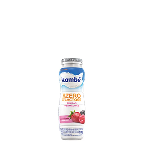 Iogurte Nolac Zero Lactose sabor Frutas Vermelhas Itambé Pote 170gr