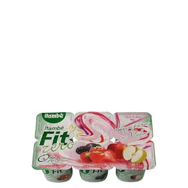Iogurte Fit Zero sabor Morango Ameixa e Maça Itambé Bandeja 540gr