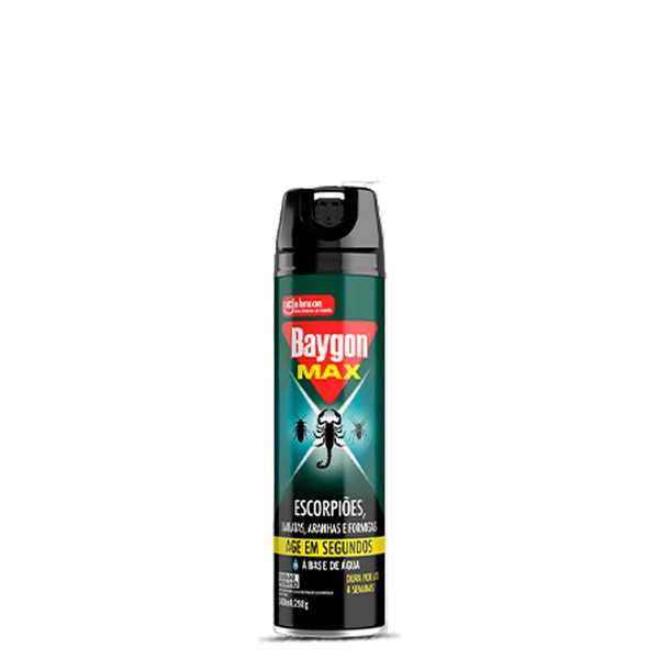 Inseticida Baygon Max Escorpiões, Baratas, Aranhas e Formigas 360ml