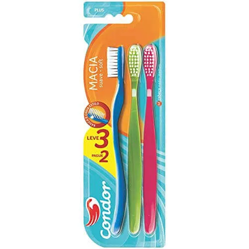 Escova Dental Plus Média Condor Leve 3 Pague 2