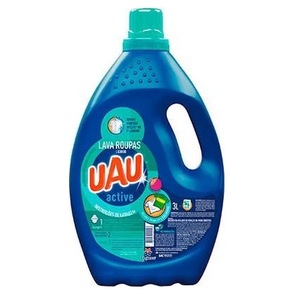 Lava Roupa Líquido Uau Active 3L