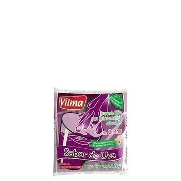 Refresco em Pó Uva Vilma Pacote 240gr