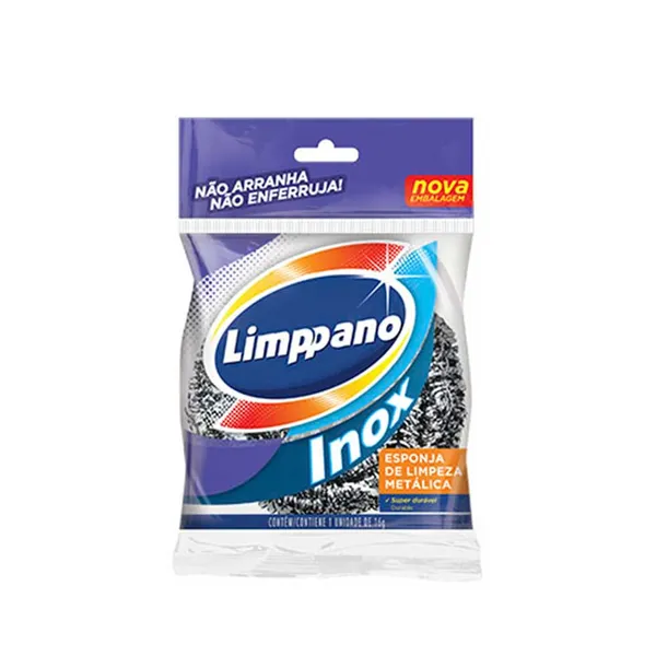 Esponja em Aço Inox Limppano unidade