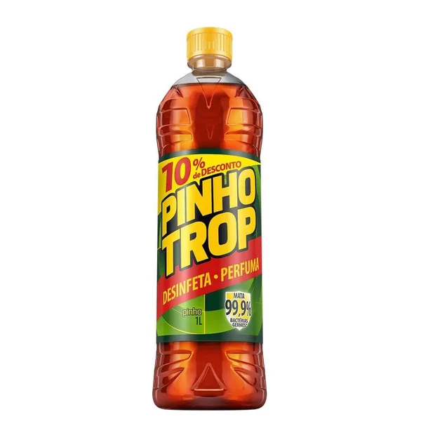 Desinfetante Tradicional Pinho Trop Leve 1L Pague 900ml