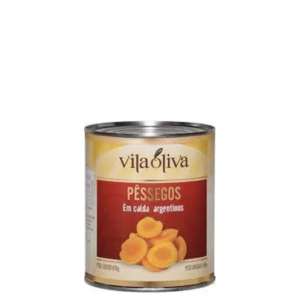 Doce de Pêssego em Calda Vila Oliva Lata 400gr