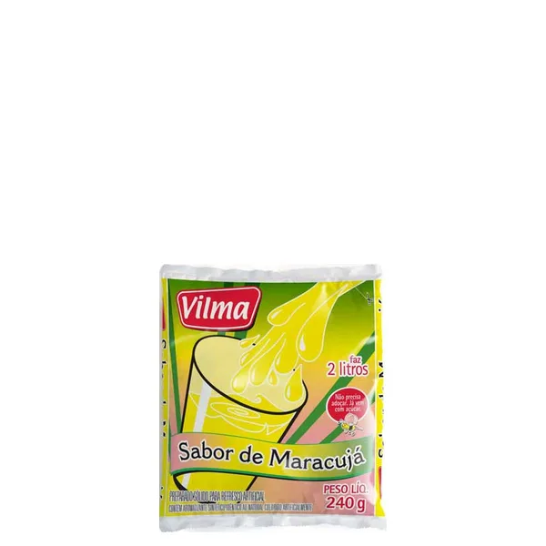 Refresco Em Pó Vilma Maracujá 240g