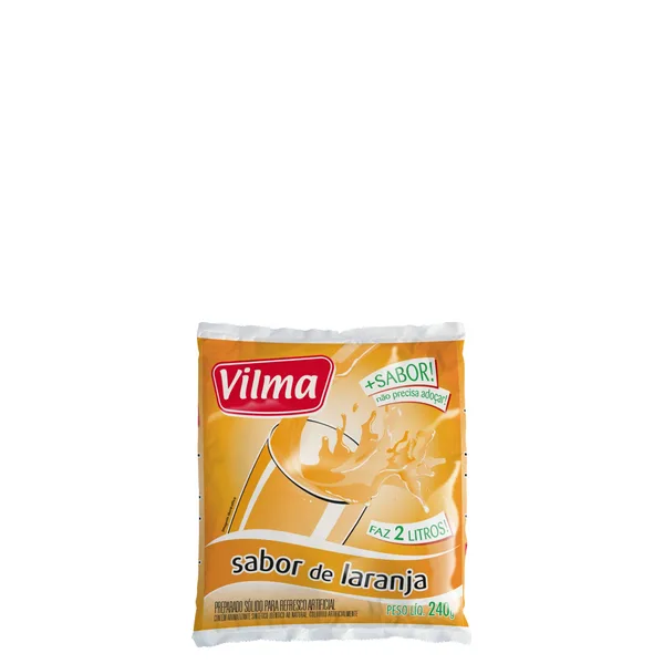 Refresco Em Pó Vilma Laranja 240g