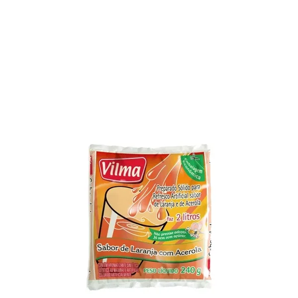 Refresco Em Pó Vilma Laranja Acerola 240g
