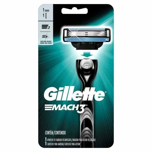 Aparelho De Barbear Gillettw Mach 3 Silver