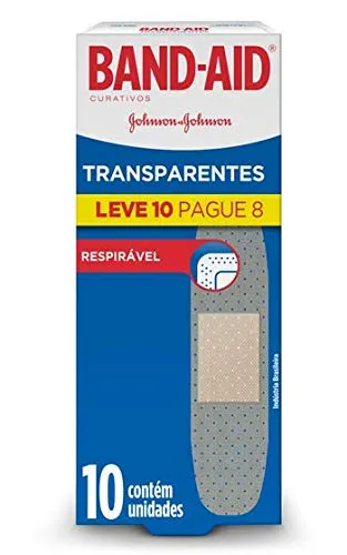 Curativo Band Aid Transparente 10 UND