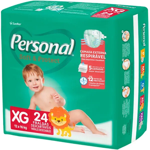 Fraldas Descartável Personal Jumbo 24 unidades XG