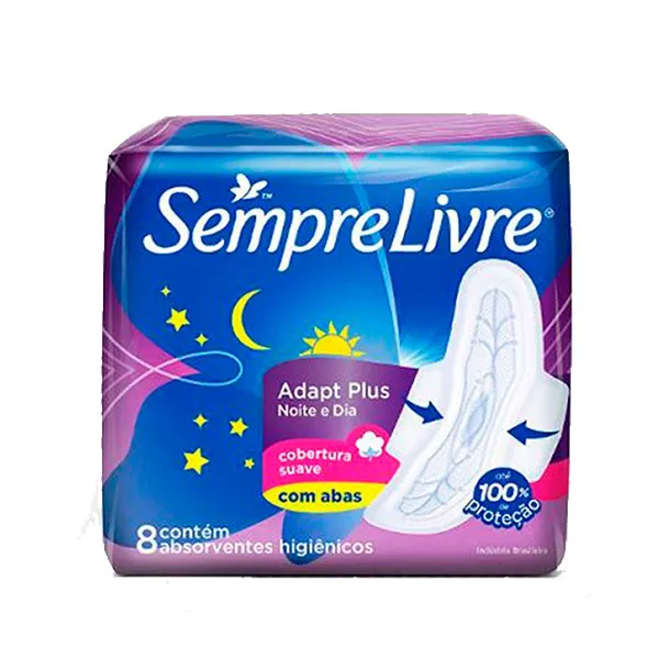 Absorvente Sempre Livre Noturno Suave Com Abas 8